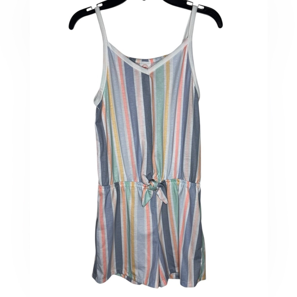 Wonder Nation‎ Pastel Striped V-Neck Sleeveless Romper Size L(10-12)
